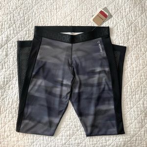 Reebok Black and Gray Leggings